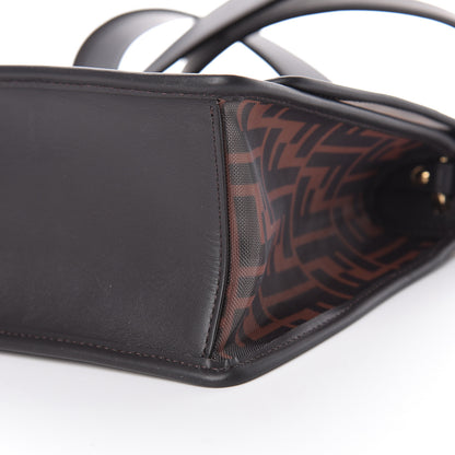 Fendi Mesh Vitello Century F is Fendi FF 1974 Kan I Shoulder Bag Marrone Black Ebano 10 of 11