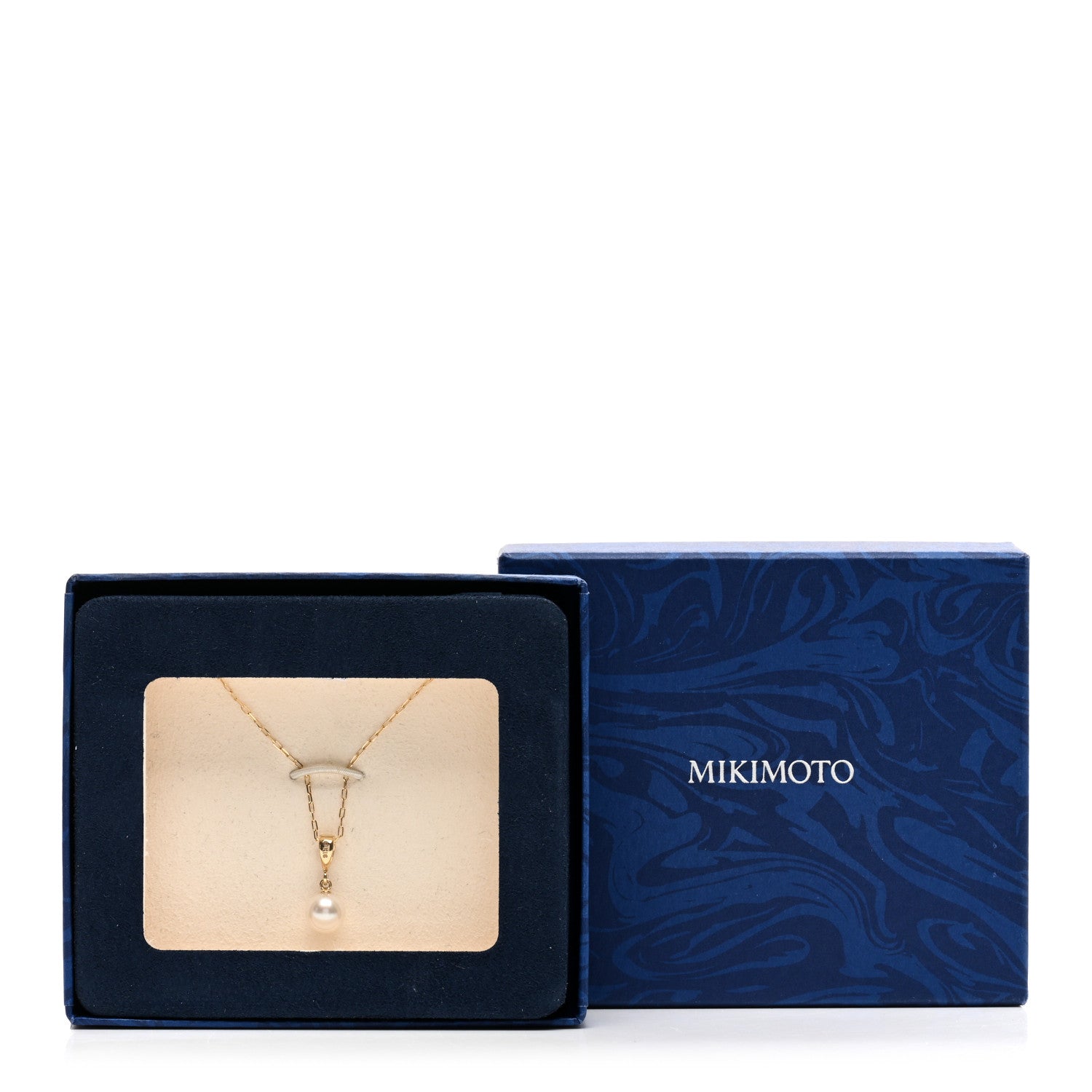 Mikimoto 18K Yellow Gold Akoya Pearl 6.5mm Drop Pendant Necklace 5 of 5