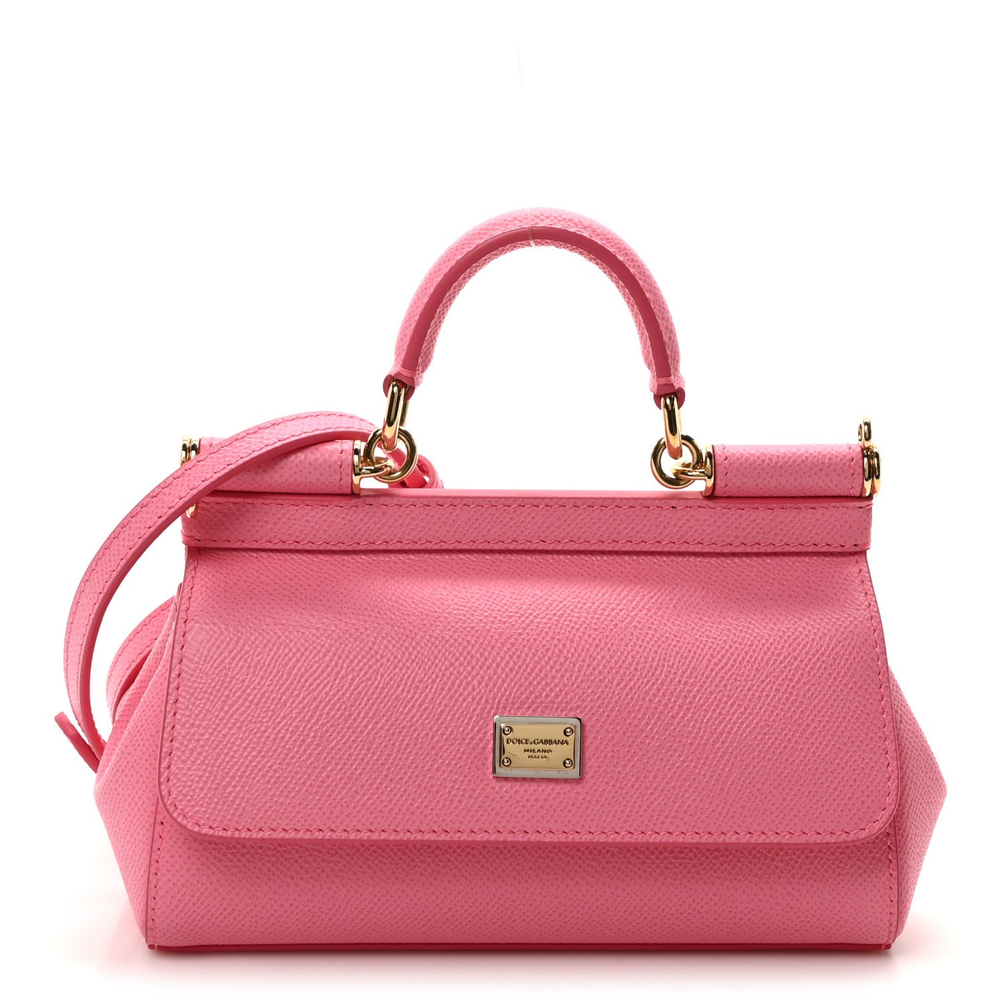 DOLCE GABBANA Dauphine Small Miss Sicily Handbag Pink