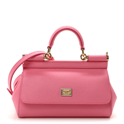 Dolce & Gabbana DOLCE GABBANA Dauphine Small Miss Sicily Handbag Pink 1 of 9