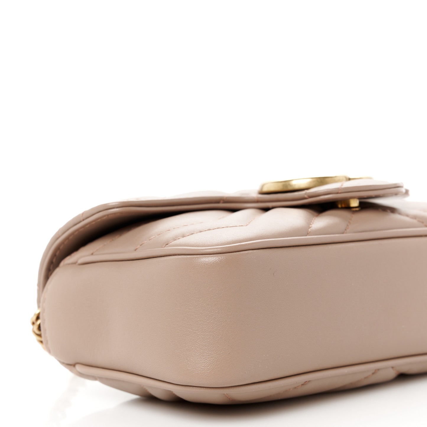 Calfskin Matelasse Super Mini GG Marmont Shoulder Bag Porcelain Rose