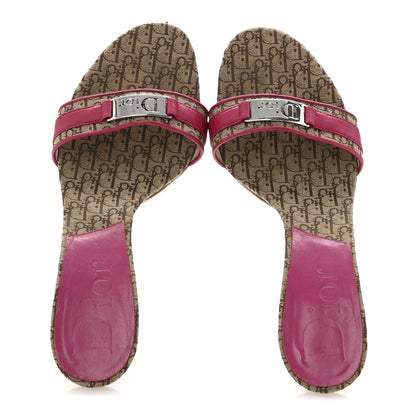 Christian Dior Monogram Logo Sandals 39 Beige Dark Pink 2 of 11