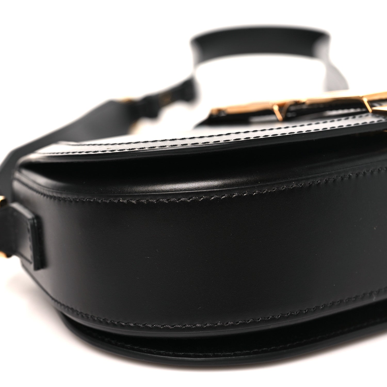 Versace Calfskin Medium Greca Goddess Shoulder Bag Black 8 of 9