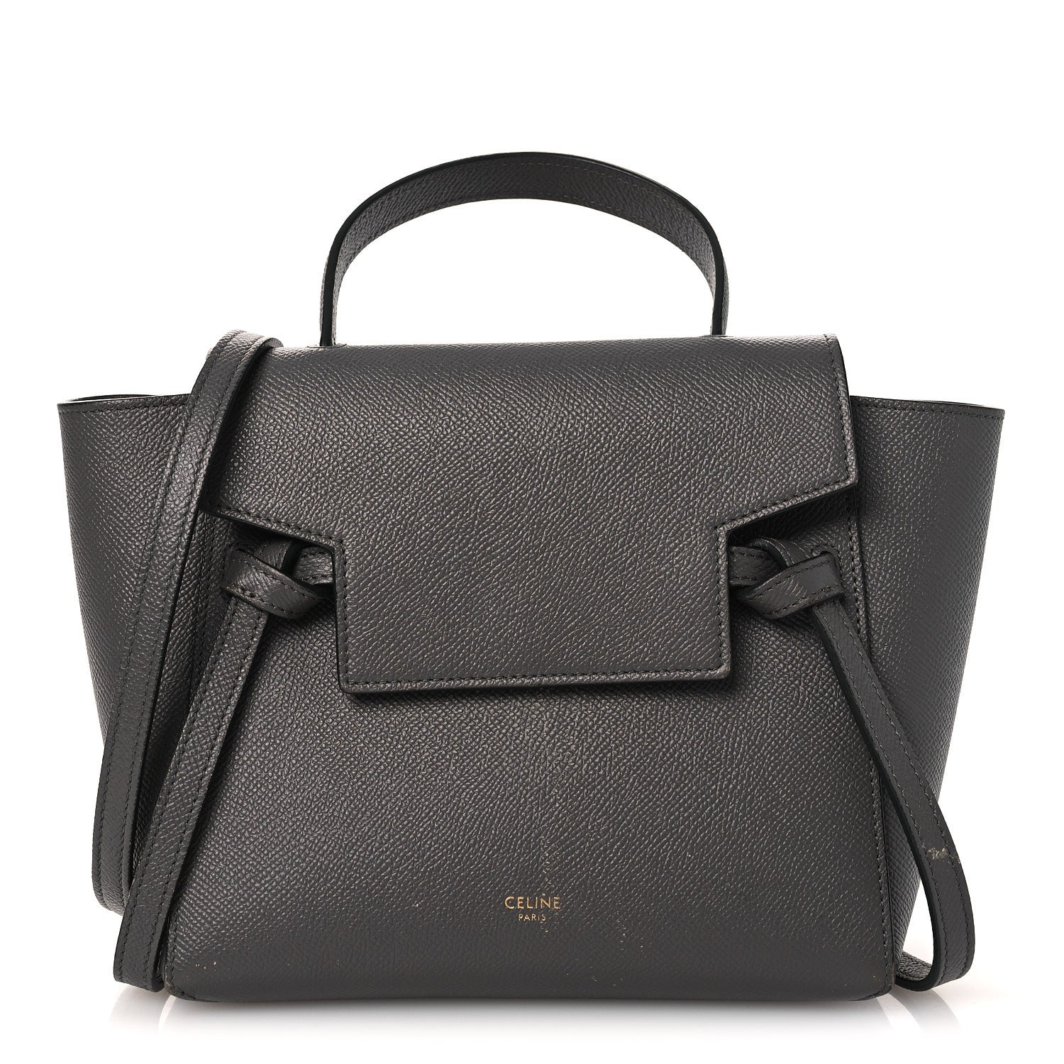 Celine Grained Calfskin Nano Belt Bag Grey 1 of 12