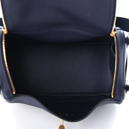 Hermes Taurillon Clemence Lindy 26 Bleu Nuit 4 of 4