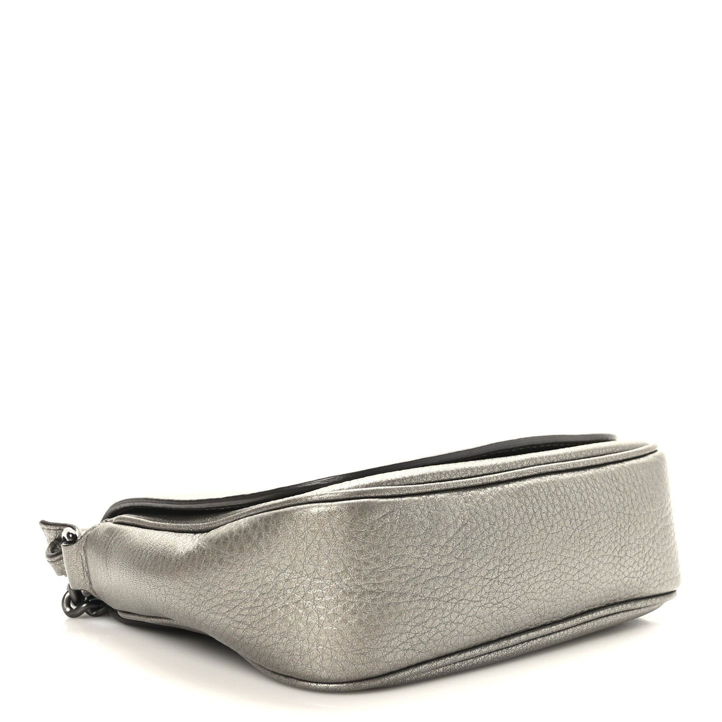 Metallic Pebbled Calfskin Small Soho Flap Crossbody Sasso