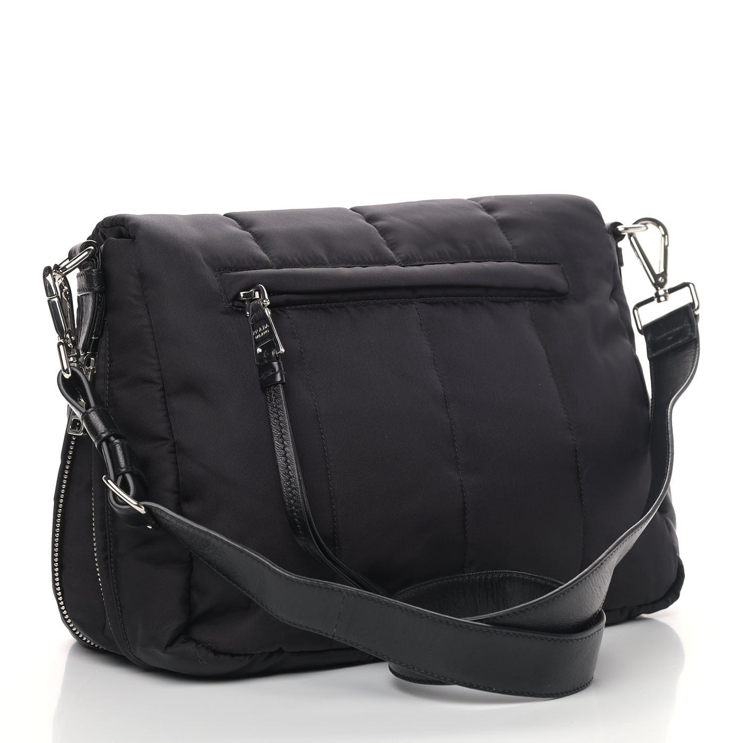 Tessuto Nylon Bomber Messenger Black