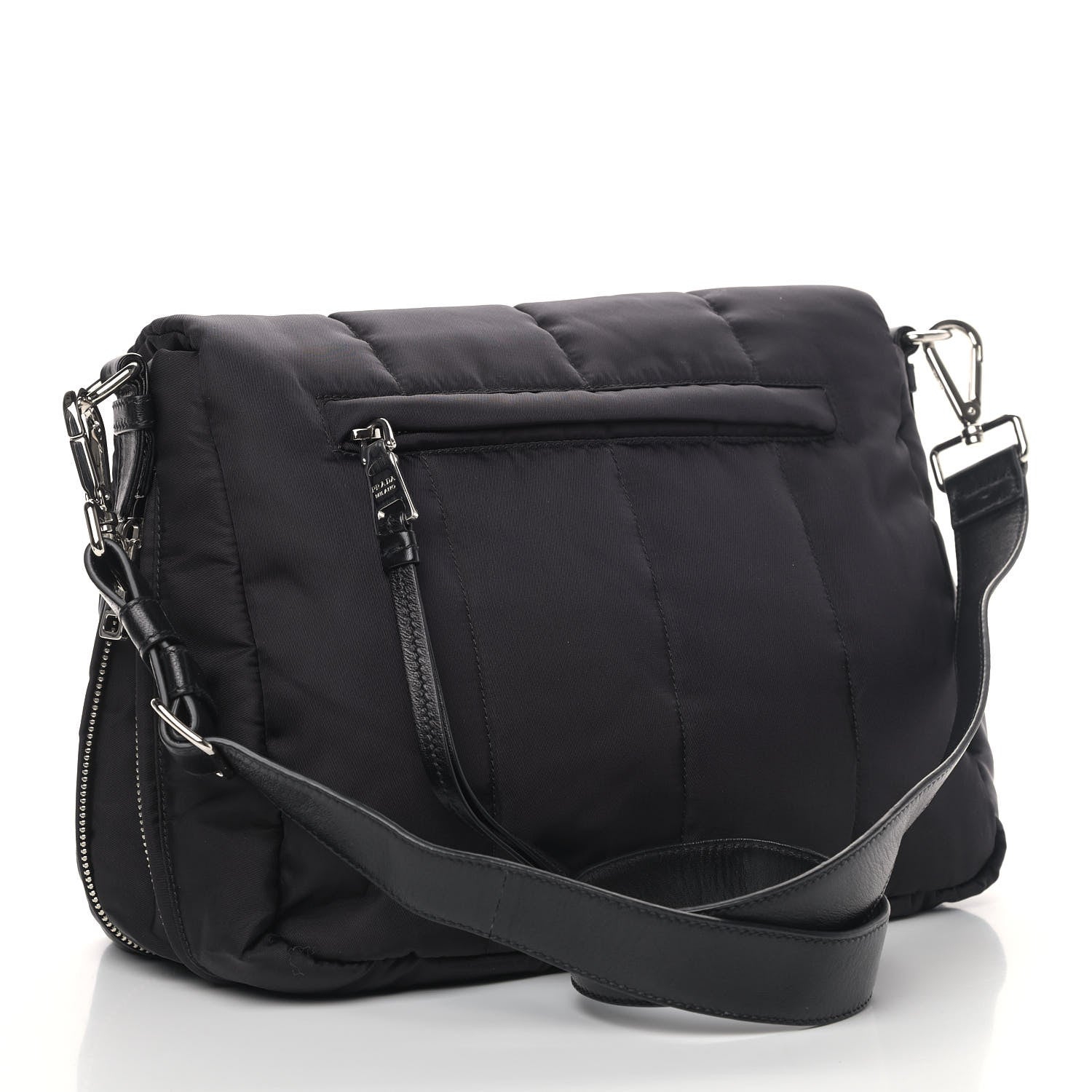 Prada Tessuto Nylon Bomber Messenger Black 2 of 4