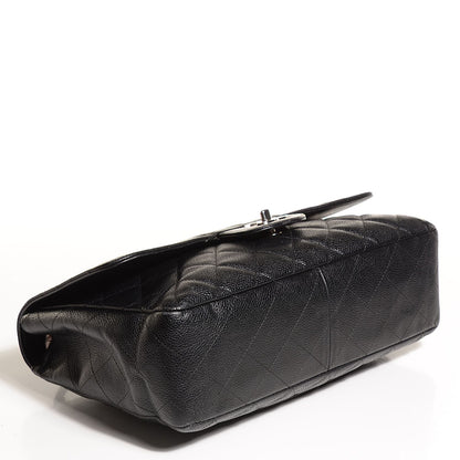 Chanel Caviar Quilted Jumbo Single Flap Black 4 of 9