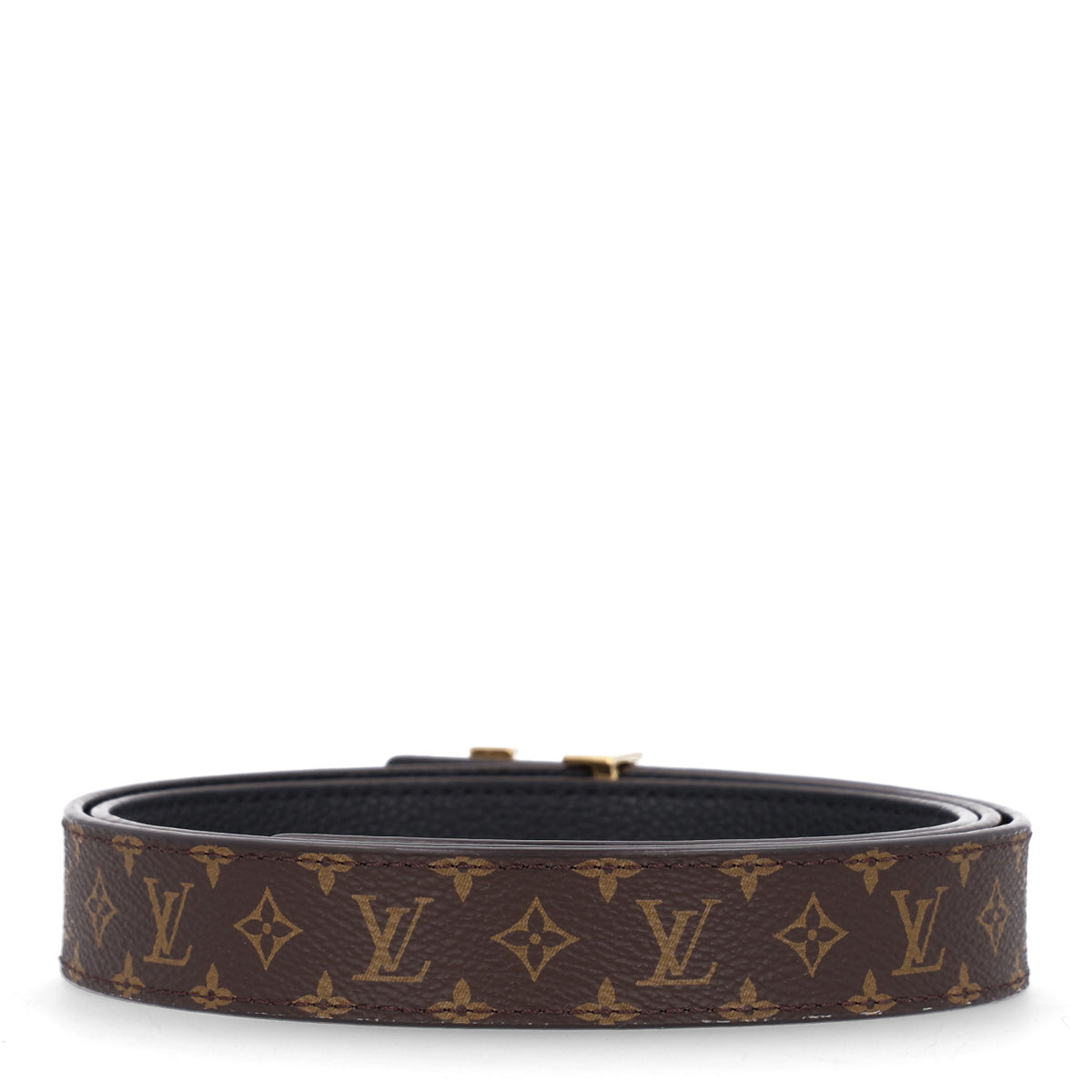 Louis Vuitton Calfskin Monogram 25mm LV Iconic Reversible Belt 95 38 Black 3 of 8