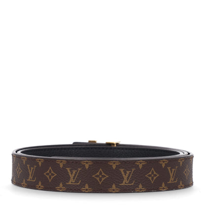 Louis Vuitton Calfskin Monogram 25mm LV Iconic Reversible Belt 95 38 Black 3 of 8