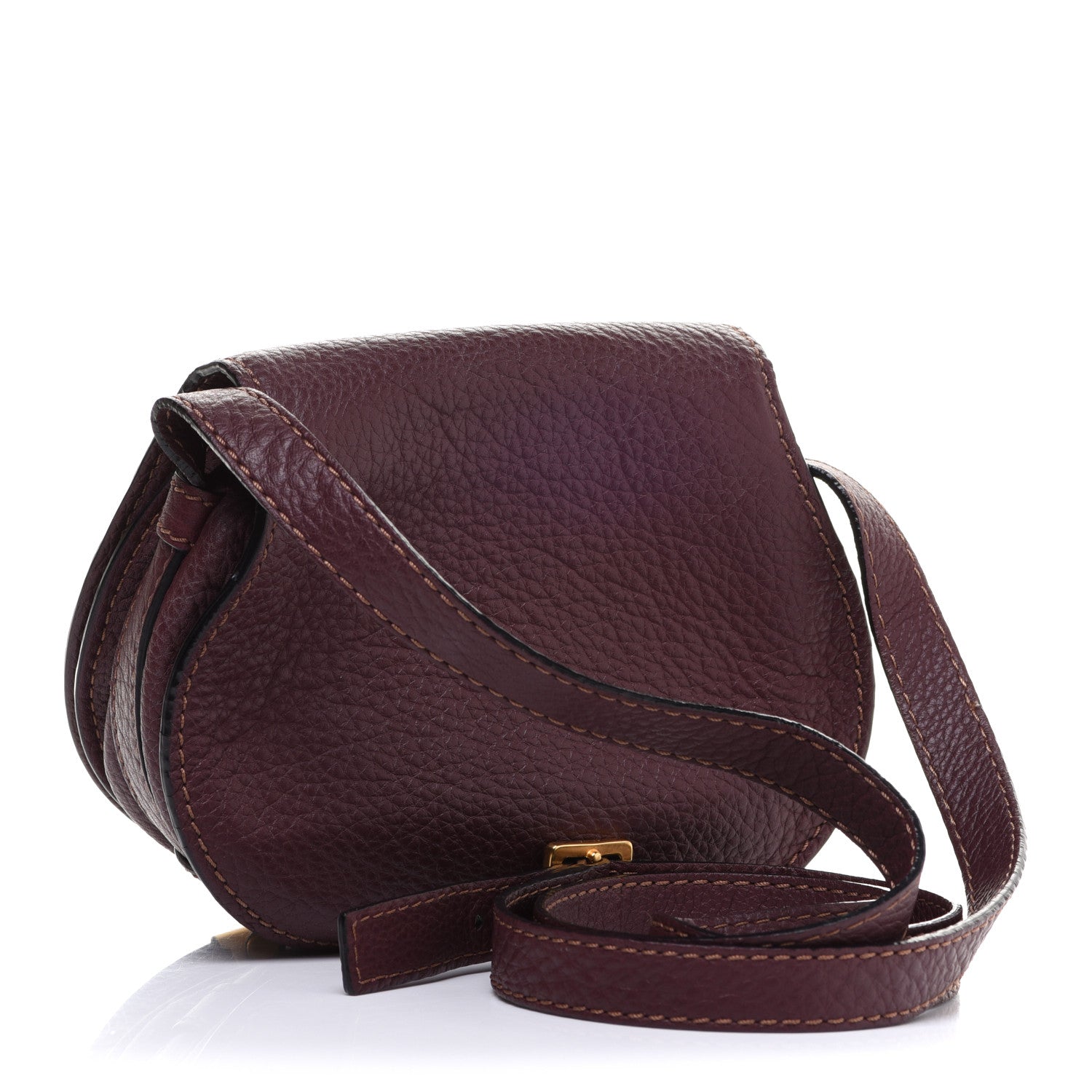 Chloe Calfskin Mini Marcie Round Crossbody Bag Wild Purple 3 of 11