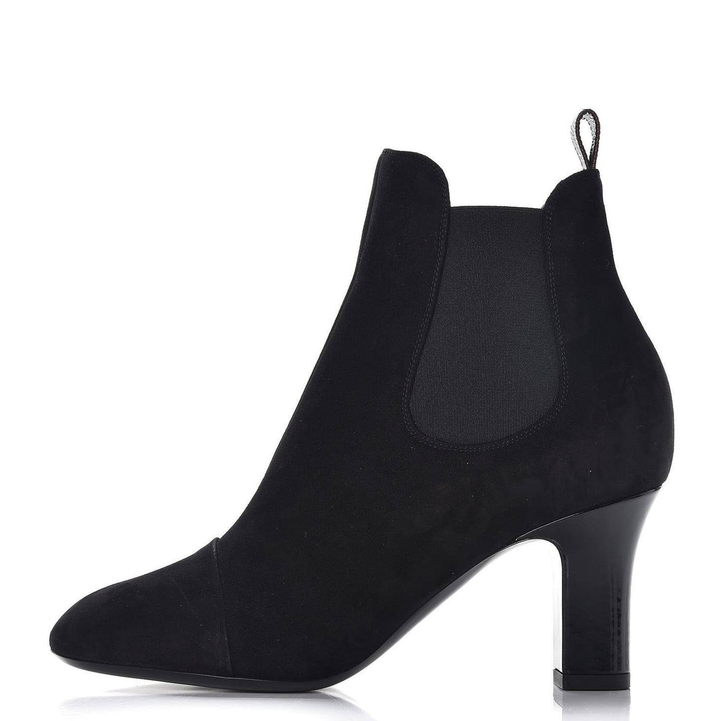 Suede Monogram Uniformes Cap Toe Chelsea 75mm Ankle Boots 37 Black