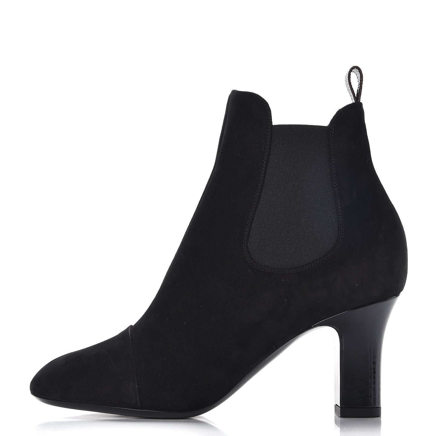 Louis Vuitton Suede Monogram Uniformes Cap Toe Chelsea 75mm Ankle Boots 37 Black 1 of 8