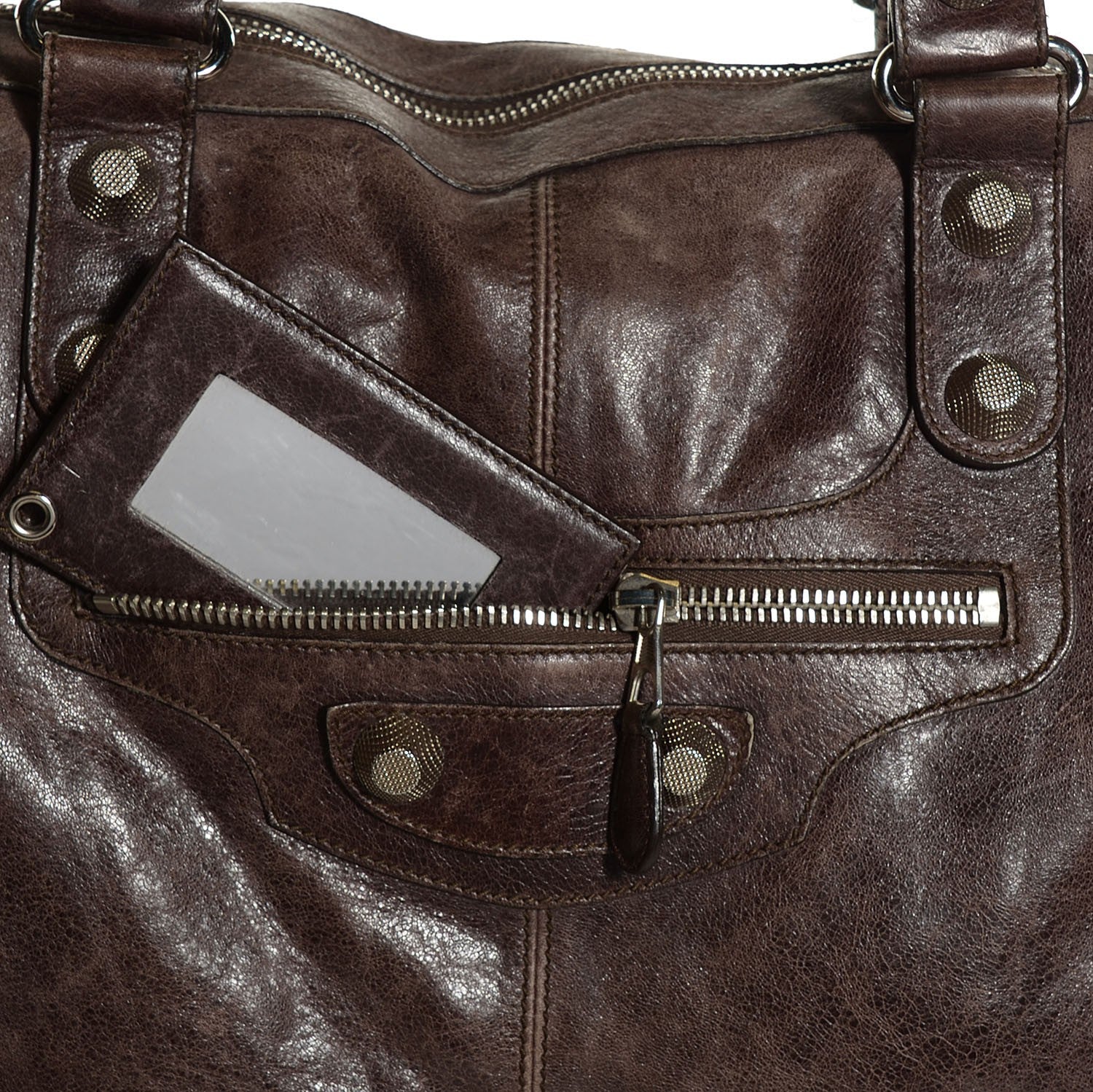 Balenciaga Agneau Giant 21 Silver Hardware Weekender Noix 8 of 9