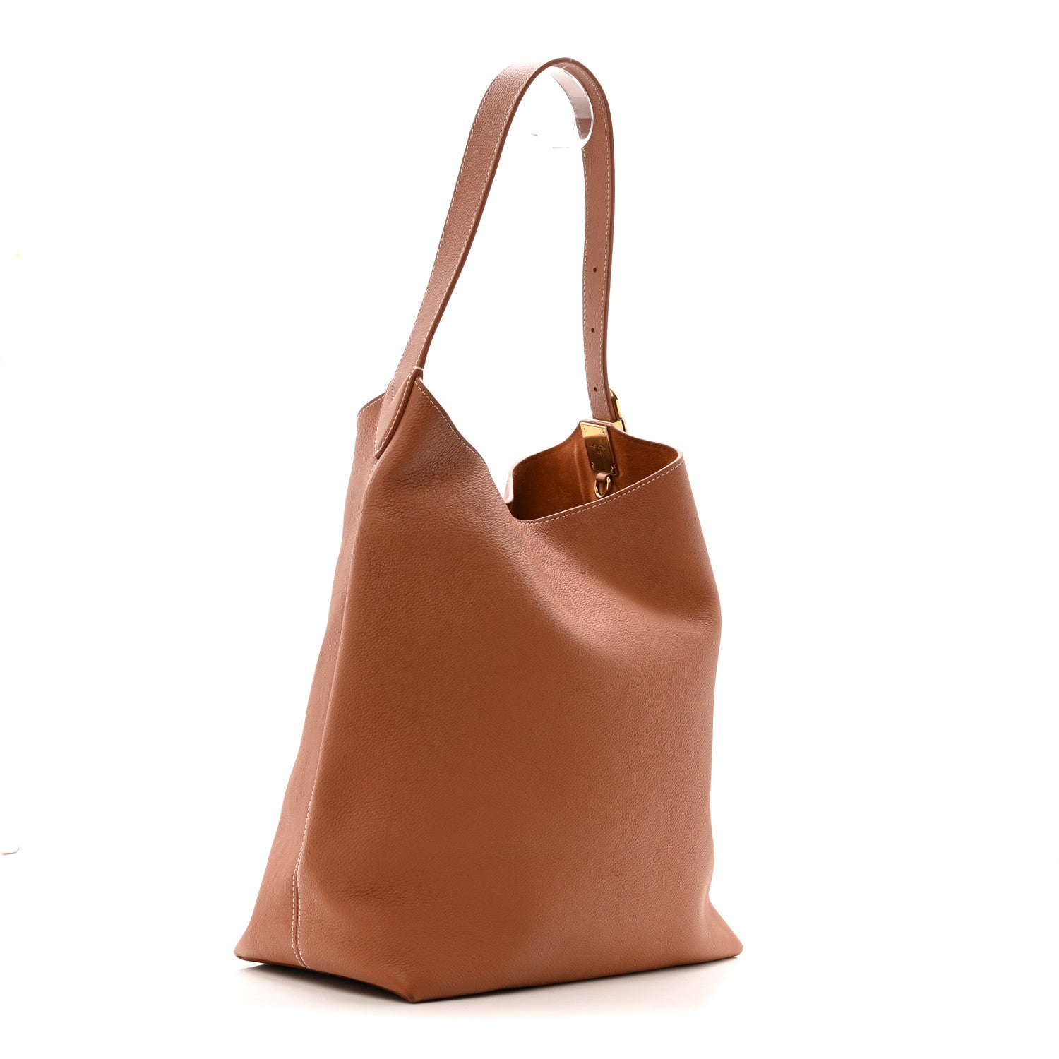Louis Vuitton Grained Calfskin Low Key Hobo MM Cognac 3 of 12