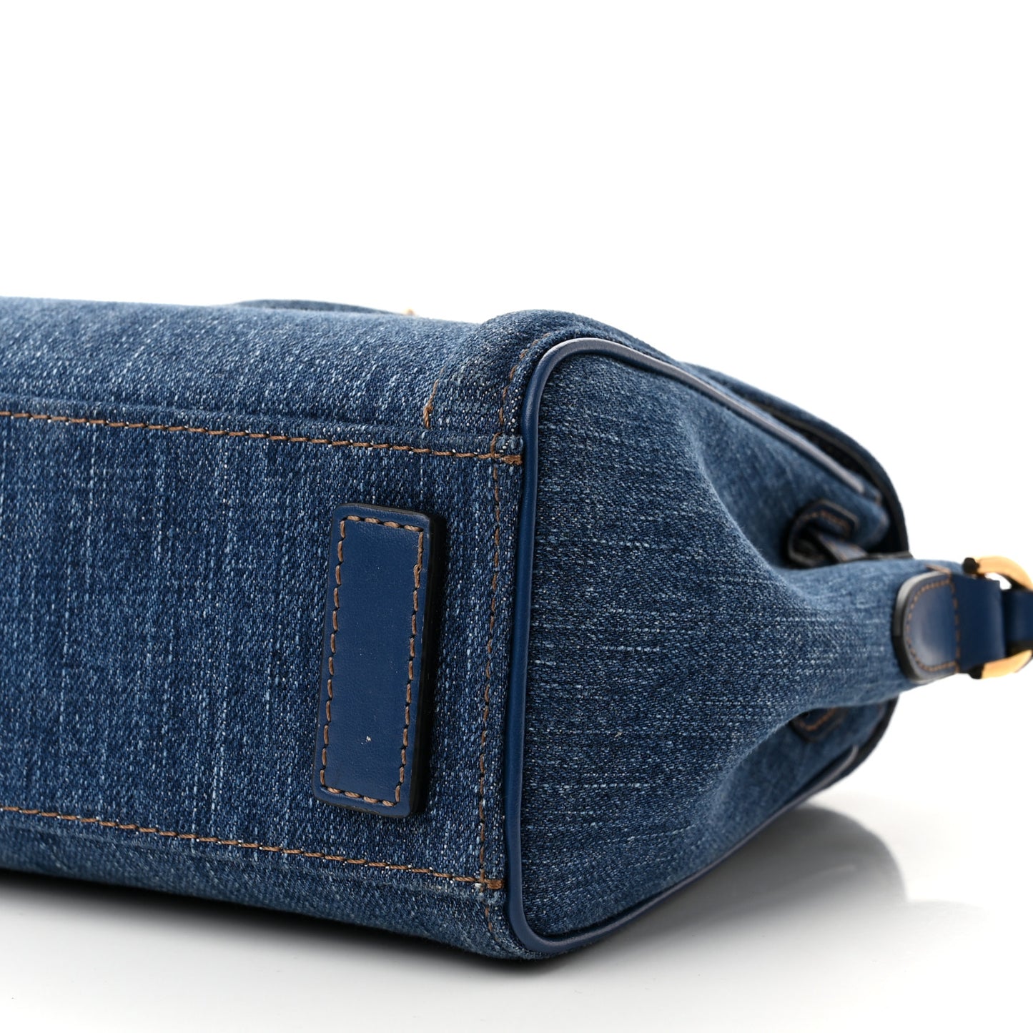 Denim La Medusa Chain Tote Navy Blue