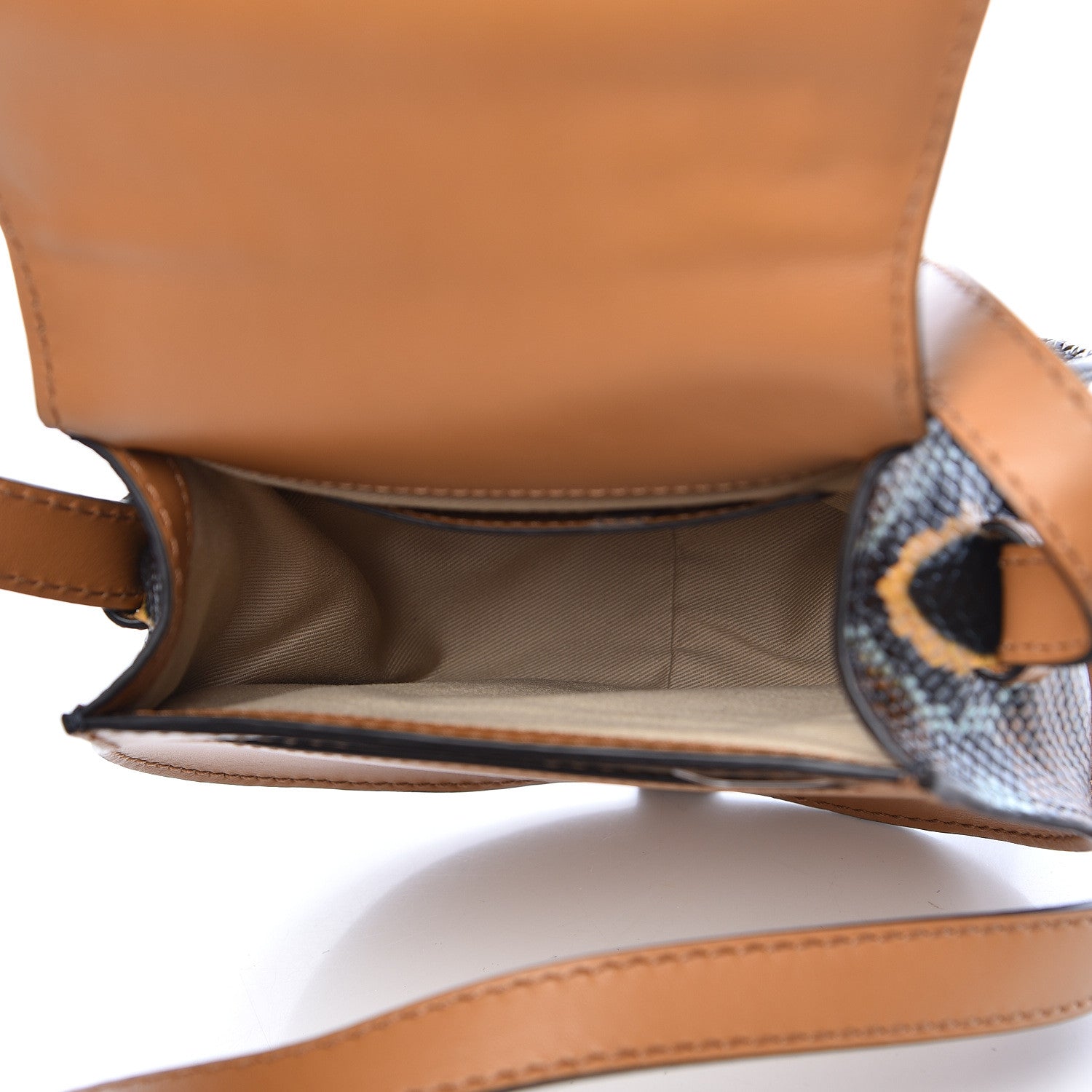 Chloe Python Calfskin Embossed Mini Marcie Round Crossbody Bag Multicolor 5 of 11
