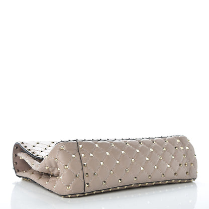 Valentino Garavani Nappa Large Rockstud Spike Shoulder Bag Poudre 5 of 14