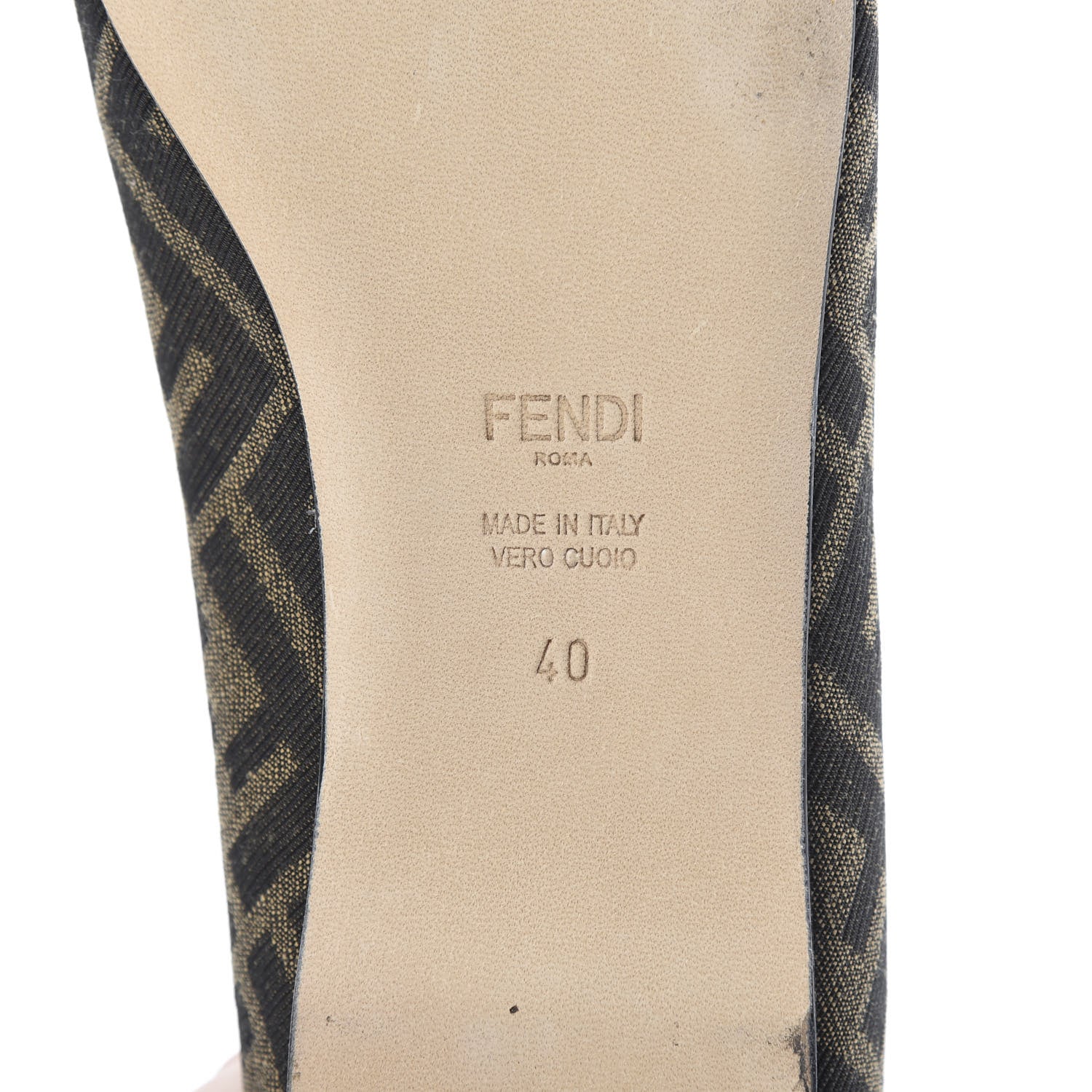 Fendi Jacquard FFreedom Square Toe Loafers 40 Tobacco 6 of 10