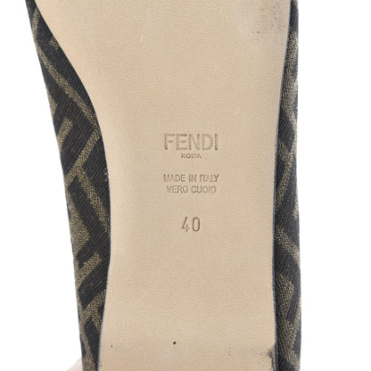 Fendi Jacquard FFreedom Square Toe Loafers 40 Tobacco 6 of 10