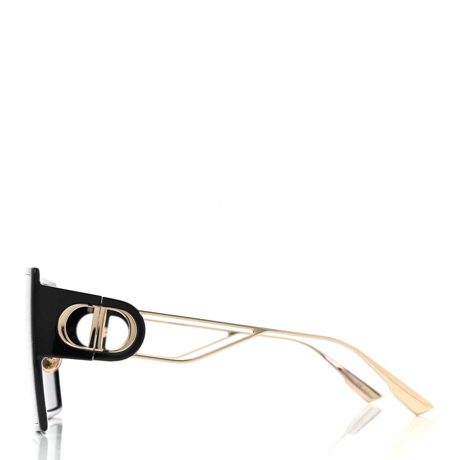 Christian Dior Acetate Square 30 Montaigne Sunglasses Black Gold 3 of 8