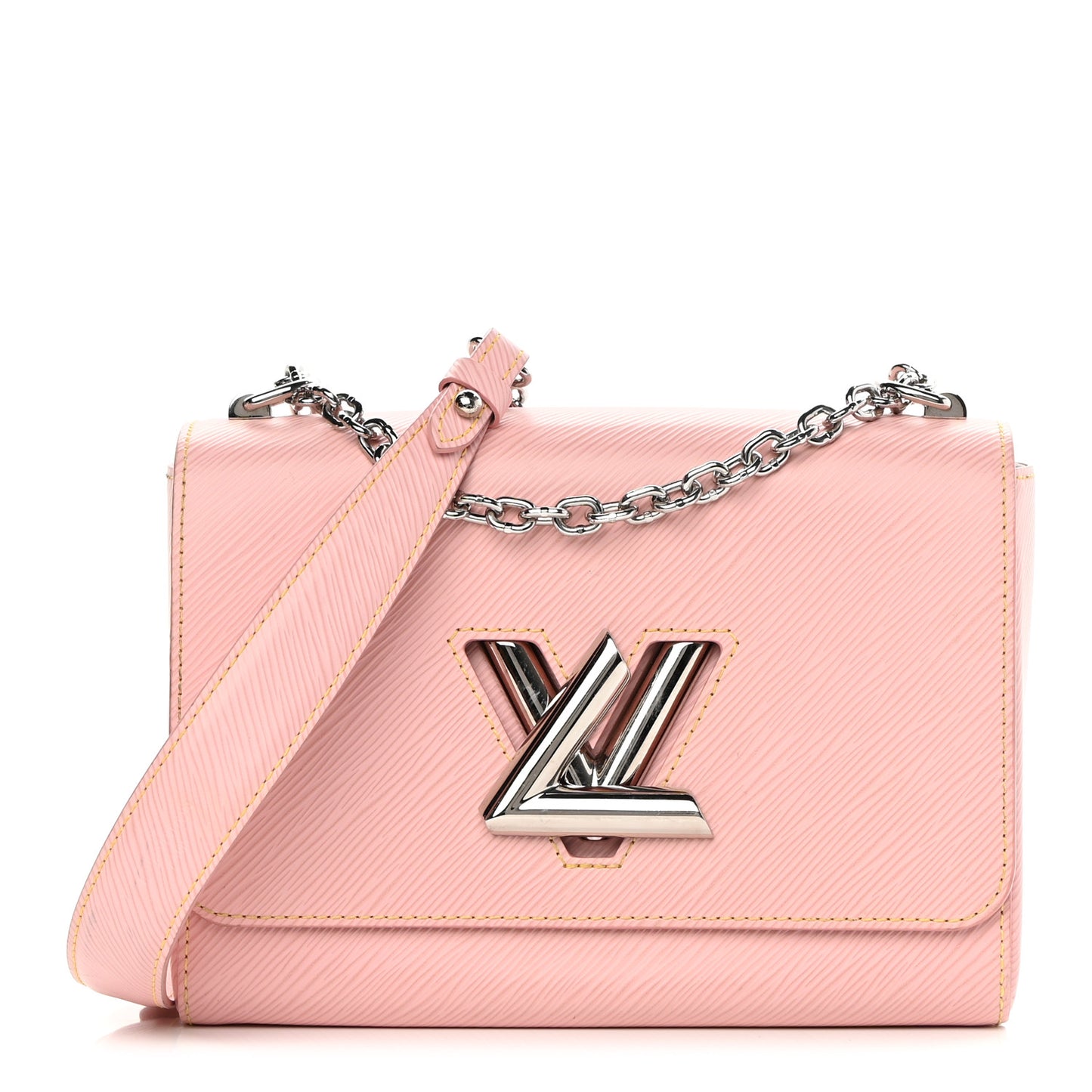 Epi Twist Shoulder Bag MM Rose Ballerine