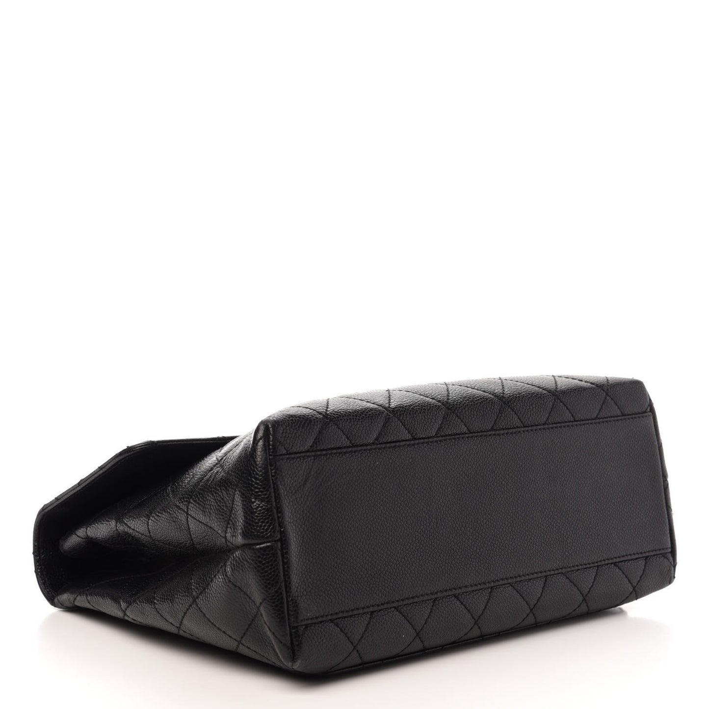 Caviar Quilted Jumbo Kelly Flap Black