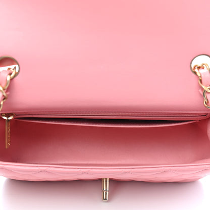 Chanel Lambskin Quilted Mini Rectangular Flap Pink 5 of 9