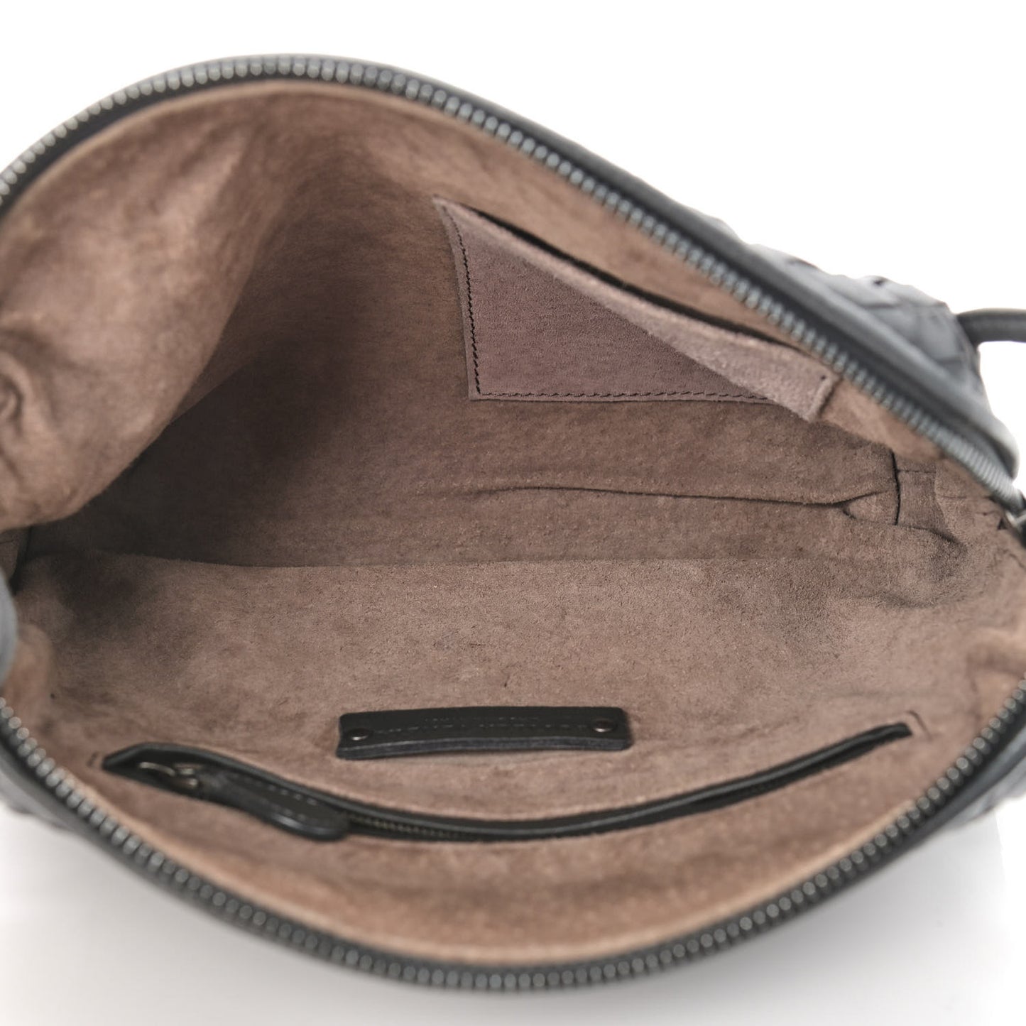 Nappa Intrecciato Pillow Crossbody Messenger Light Grey