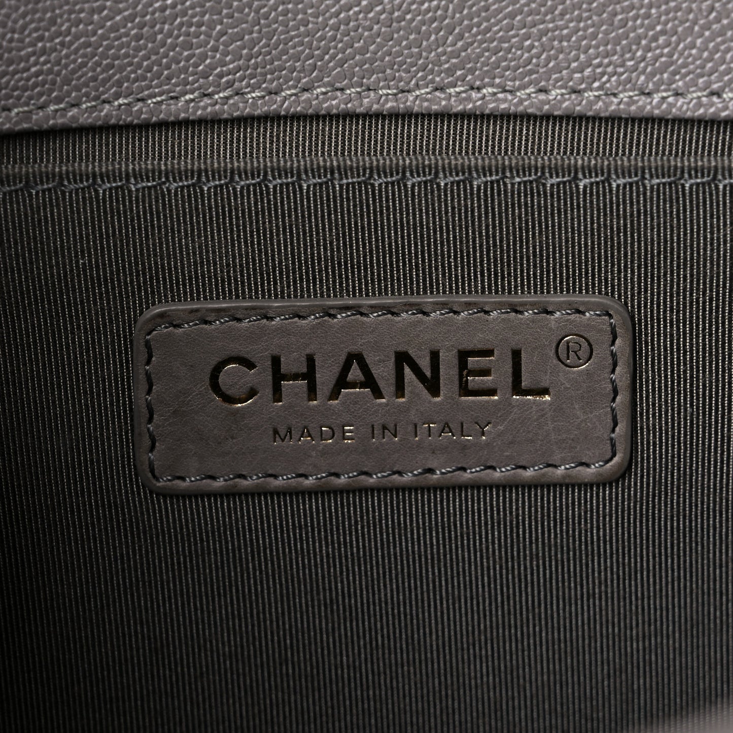 Caviar Quilted Medium Boy Flap Dark Beige