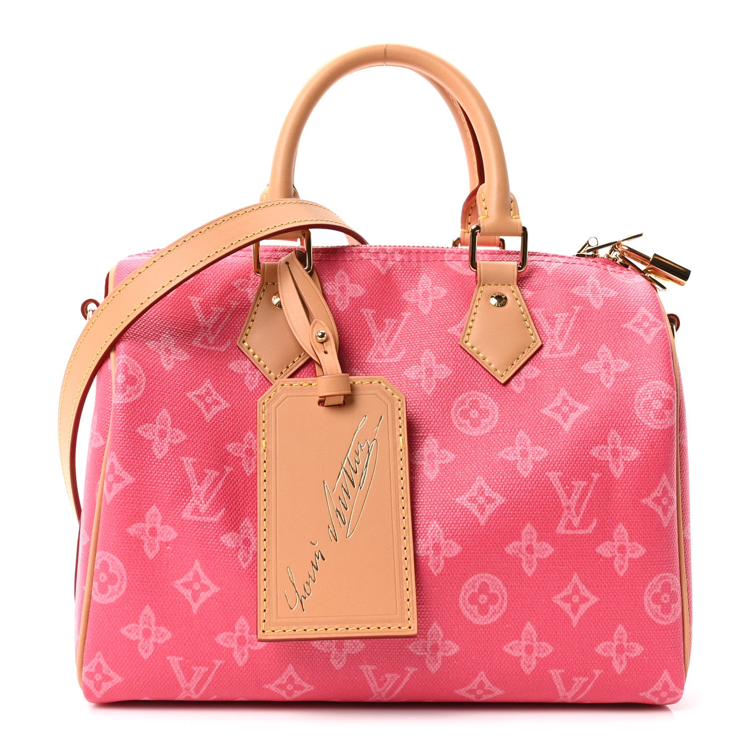 Louis Vuitton Monogram Origine Speedy Bandouliere 25 Rose Ruban 1 of 10