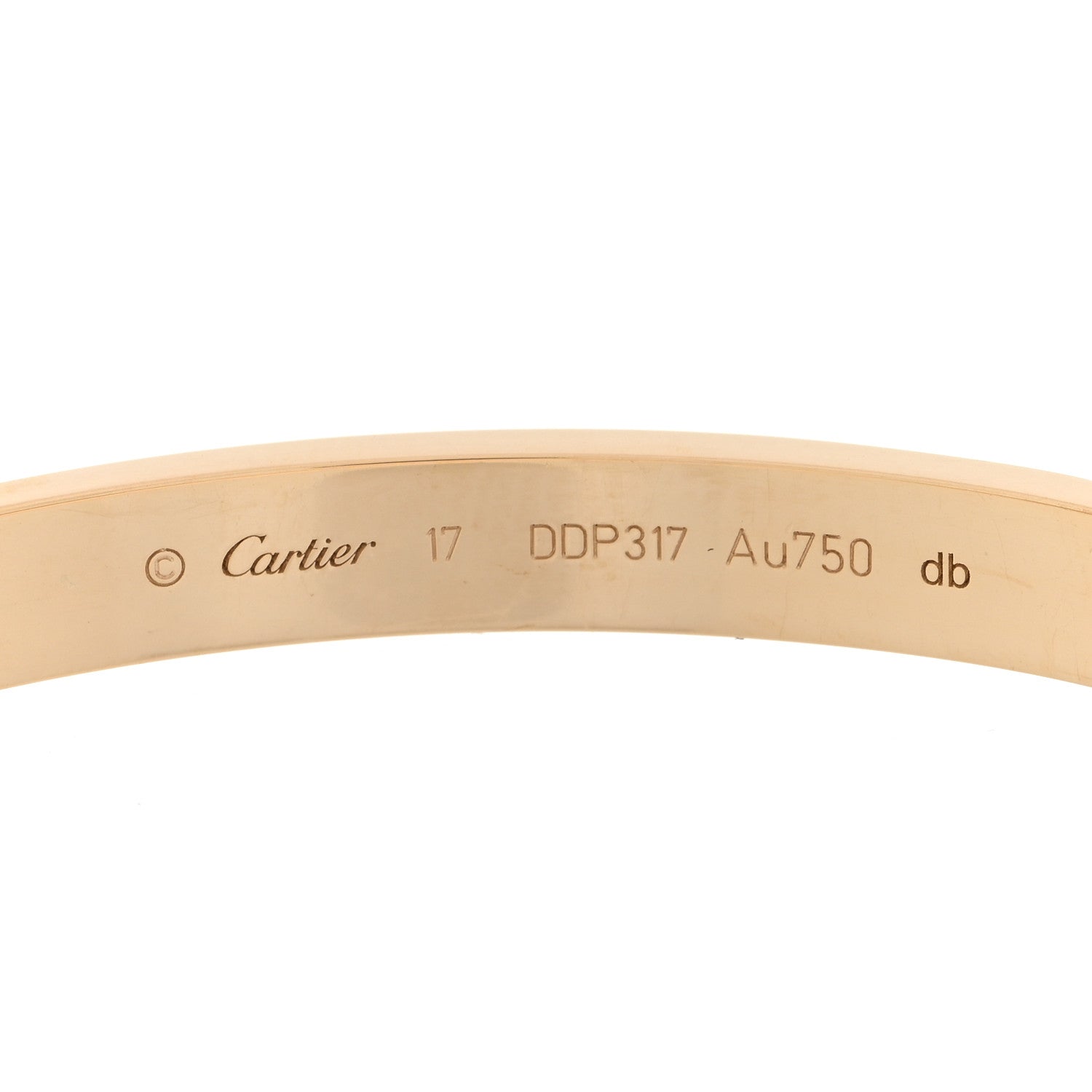 Cartier 18K Yellow Gold LOVE Bracelet 17 3 of 5