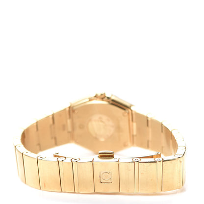 Omega 18K Yellow Gold Diamond Bezel Mother of Pearl 25mm Constellation Quartz Watch 123.55.24.60.55.004 3 of 6