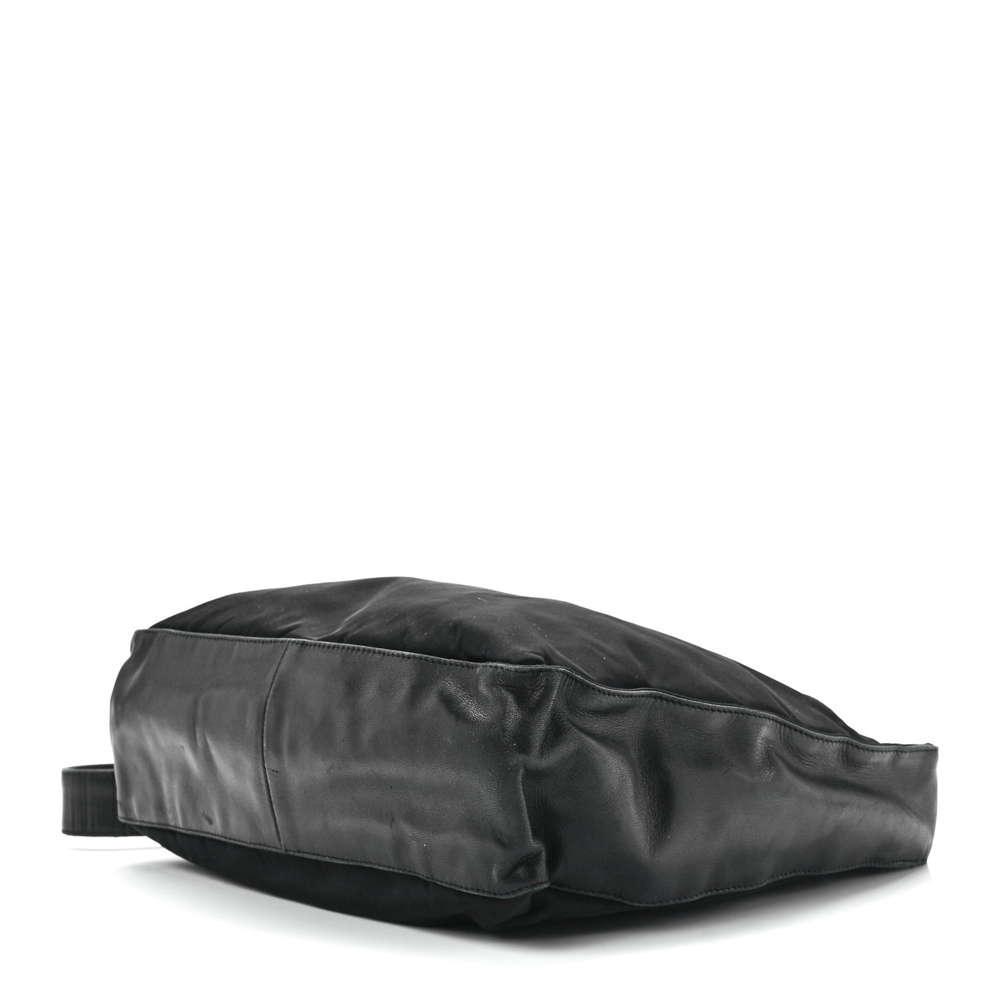 Nylon Calfskin Tote Black