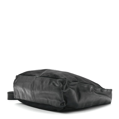 Prada Nylon Calfskin Tote Black 8 of 10
