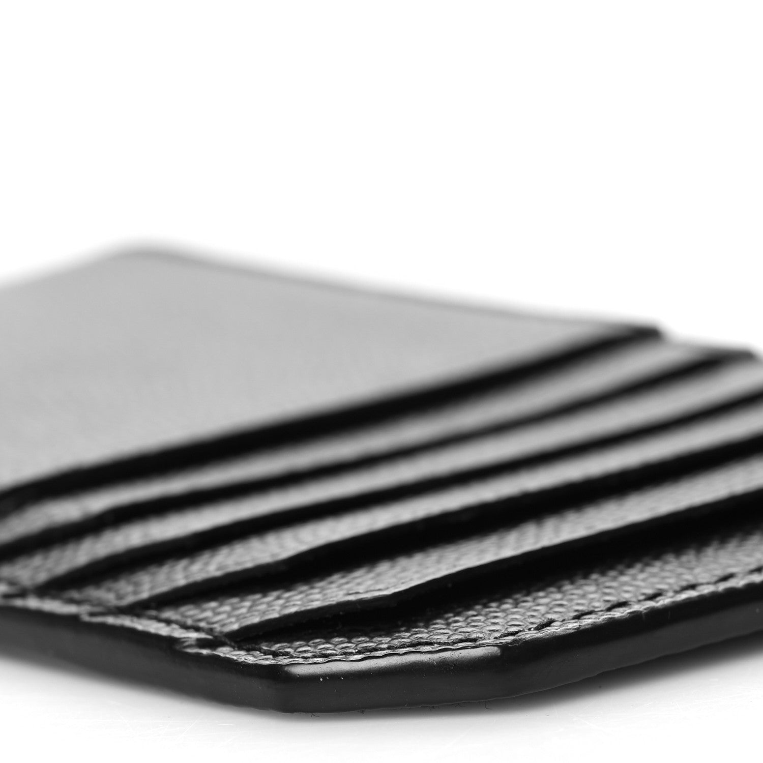 Saint Laurent Grained Calfskin 5 Fragments Zip Pouch Card Holder Black 10 of 11