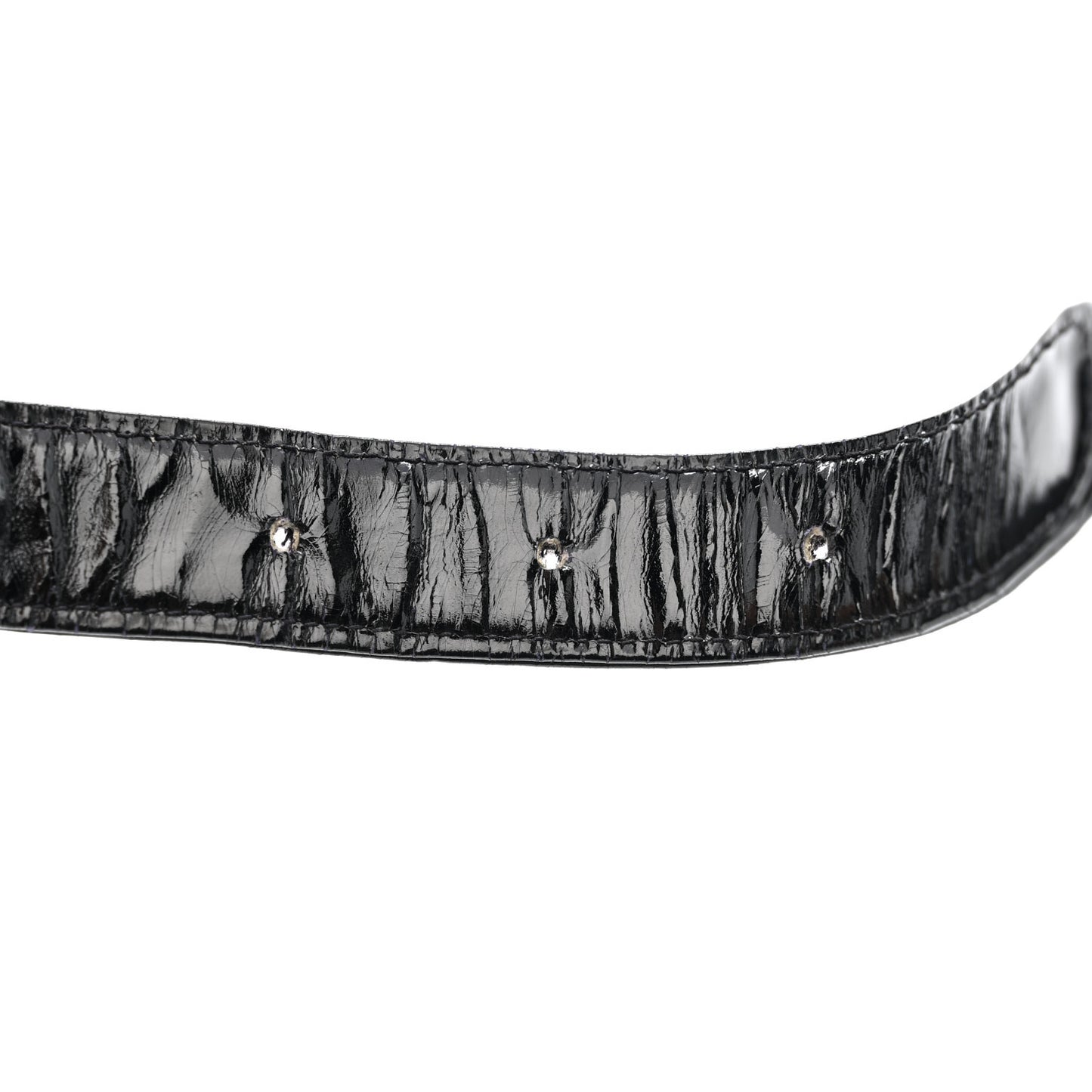 Patent Flap Waist Belt Bag Black