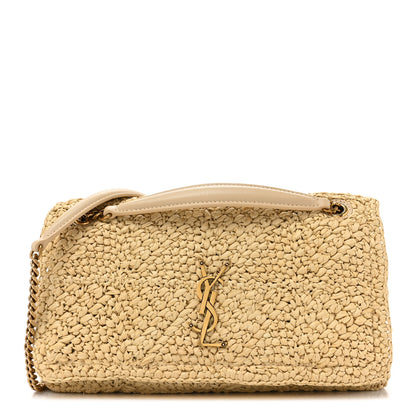 Saint Laurent Raffia Monogram Medium Jamie Natural Avorio 1 of 9