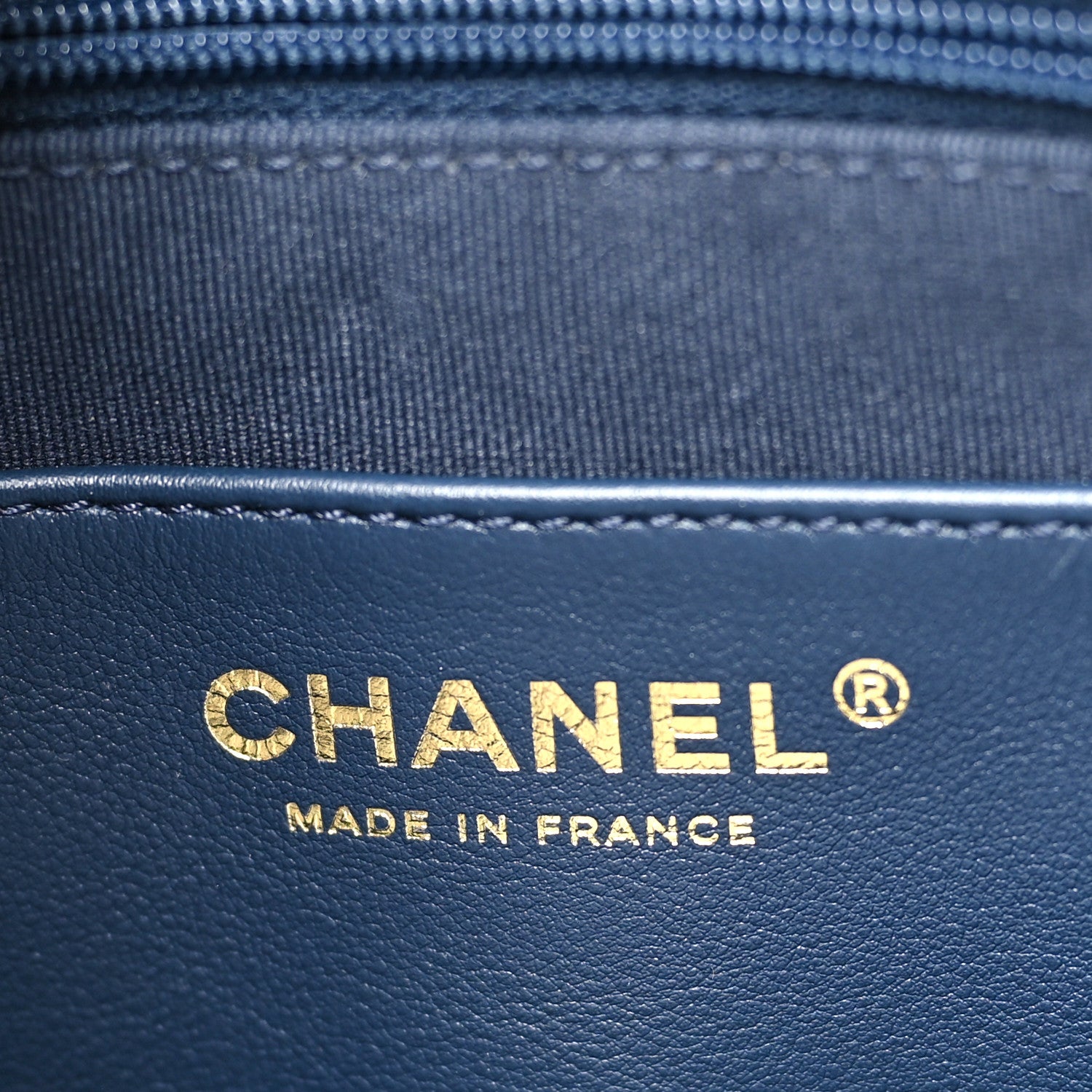 Chanel Calfskin Quilted Braided Handle Chain Hobo Navy Blue 6 of 10