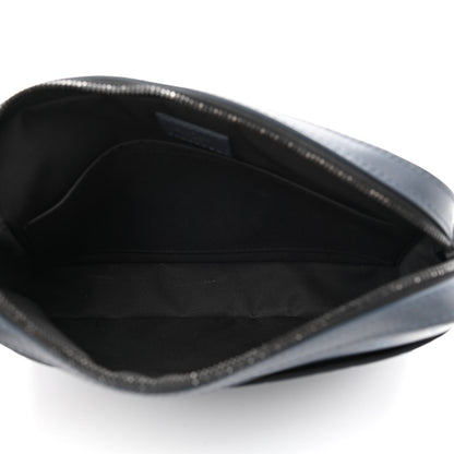 Louis Vuitton Calfskin Monogram Shadow Duo Messenger Navy Blue 5 of 10