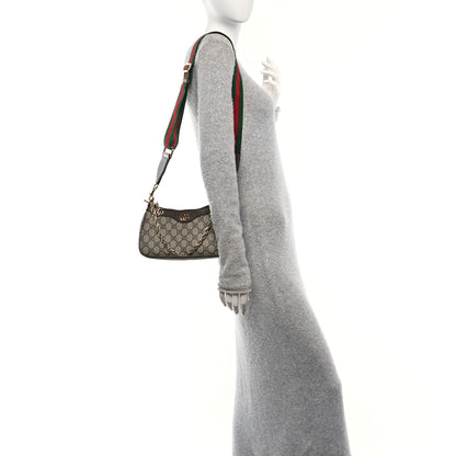 Gucci GG Supreme Monogram Textured Dollar Calfskin Web Small Ophidia GG Handbag Beige Ebony New Acero 2 of 10