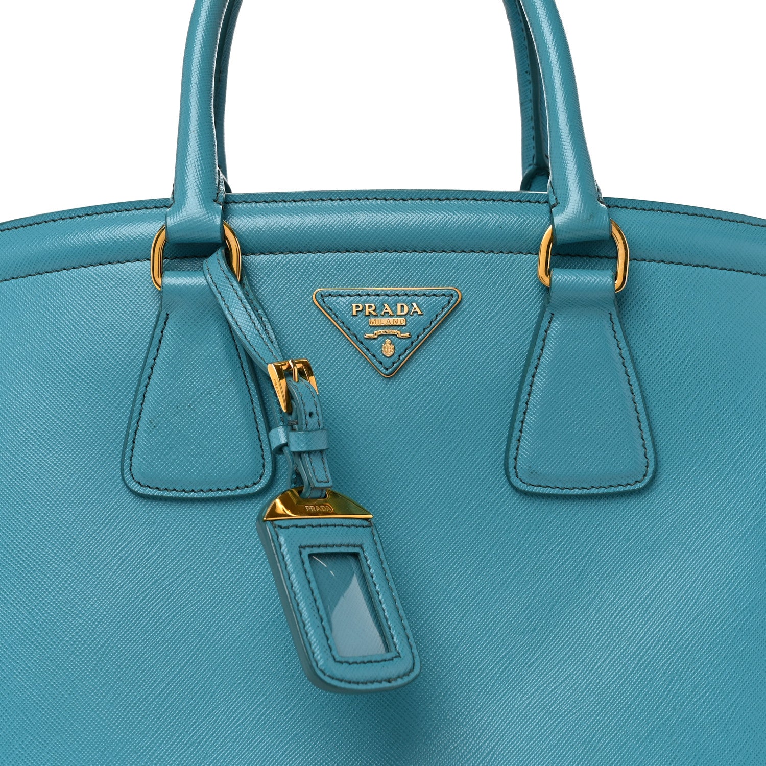 Prada Saffiano Lux Parabole Tote Turchese 8 of 13