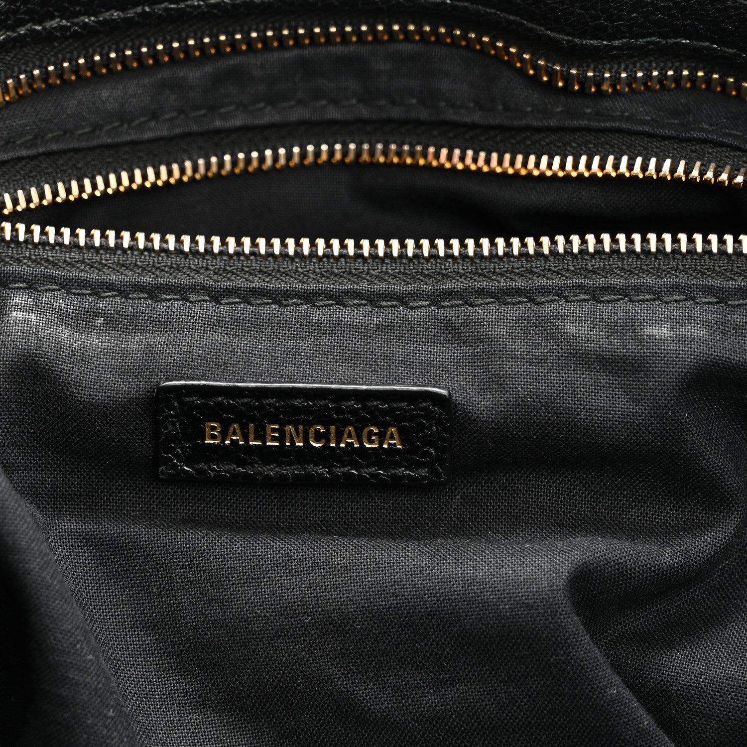 Balenciaga Chevre Gold Metallic Edge Hardware City Black 7 of 11
