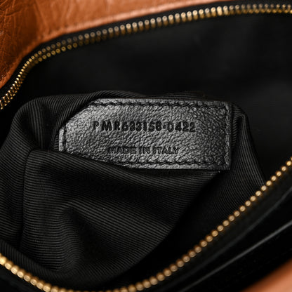 Saint Laurent Crinkled Calfskin Matelasse Monogram Medium Niki Chain Satchel Caramel 6 of 13