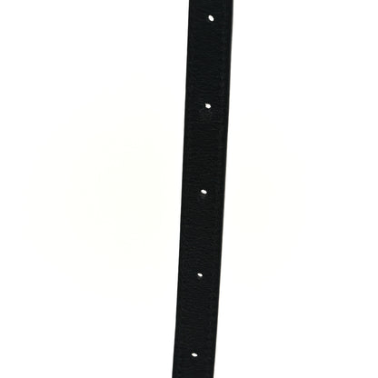 Saint Laurent Calfskin Monogram Cassandre Extra Thin Square Buckle Belt 75 30 Black 5 of 5