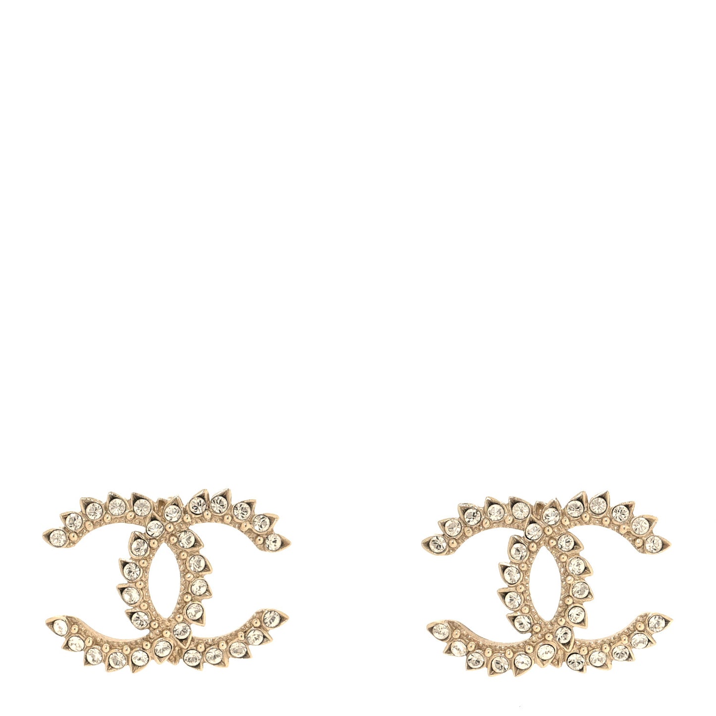 Strass Crystal Dazzling Wheat CC Earrings Gold
