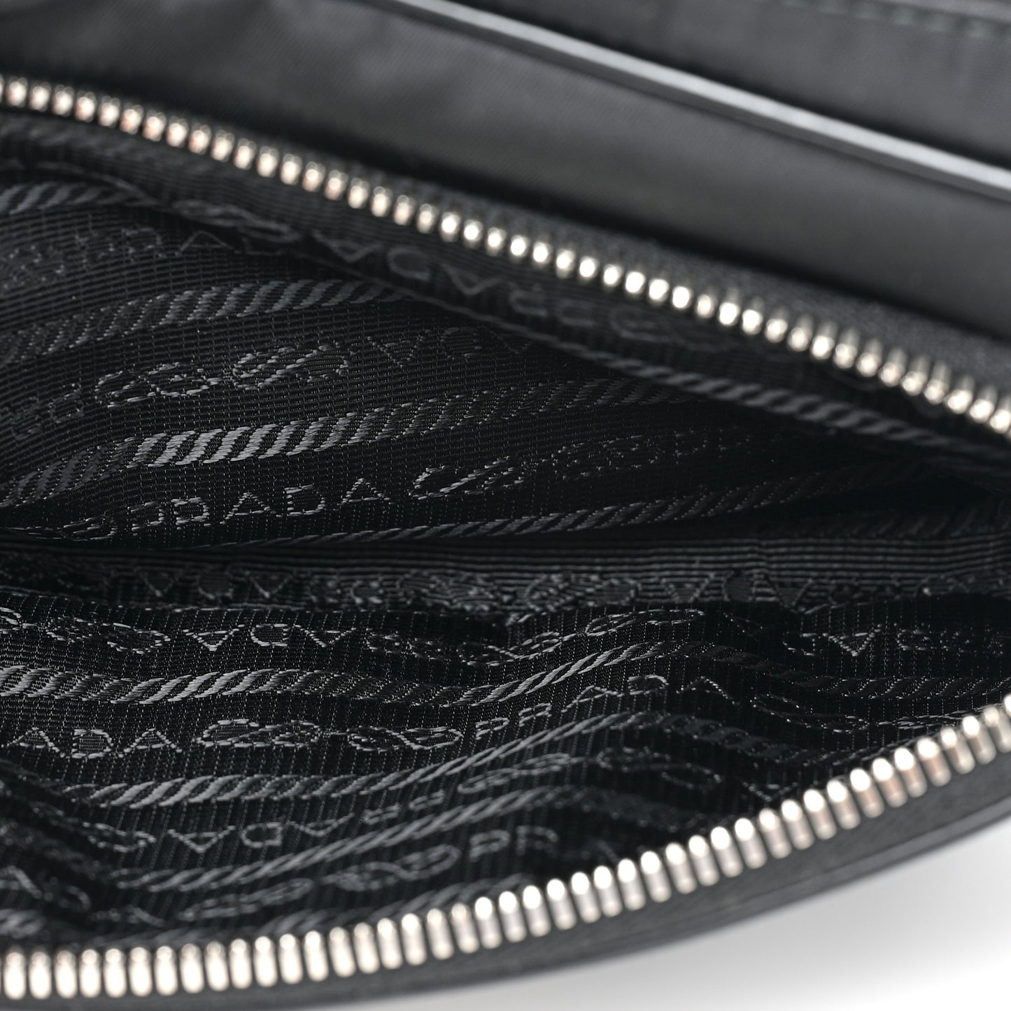 Re-Nylon Tessuto Brushed Calfskin Crossbody Black