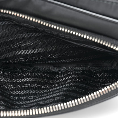 Prada Re-Nylon Tessuto Brushed Calfskin Crossbody Black 6 of 9