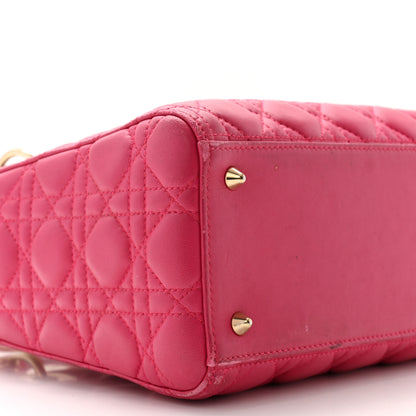 Christian Dior Lambskin Cannage Medium Lady Dior Pink 9 of 13